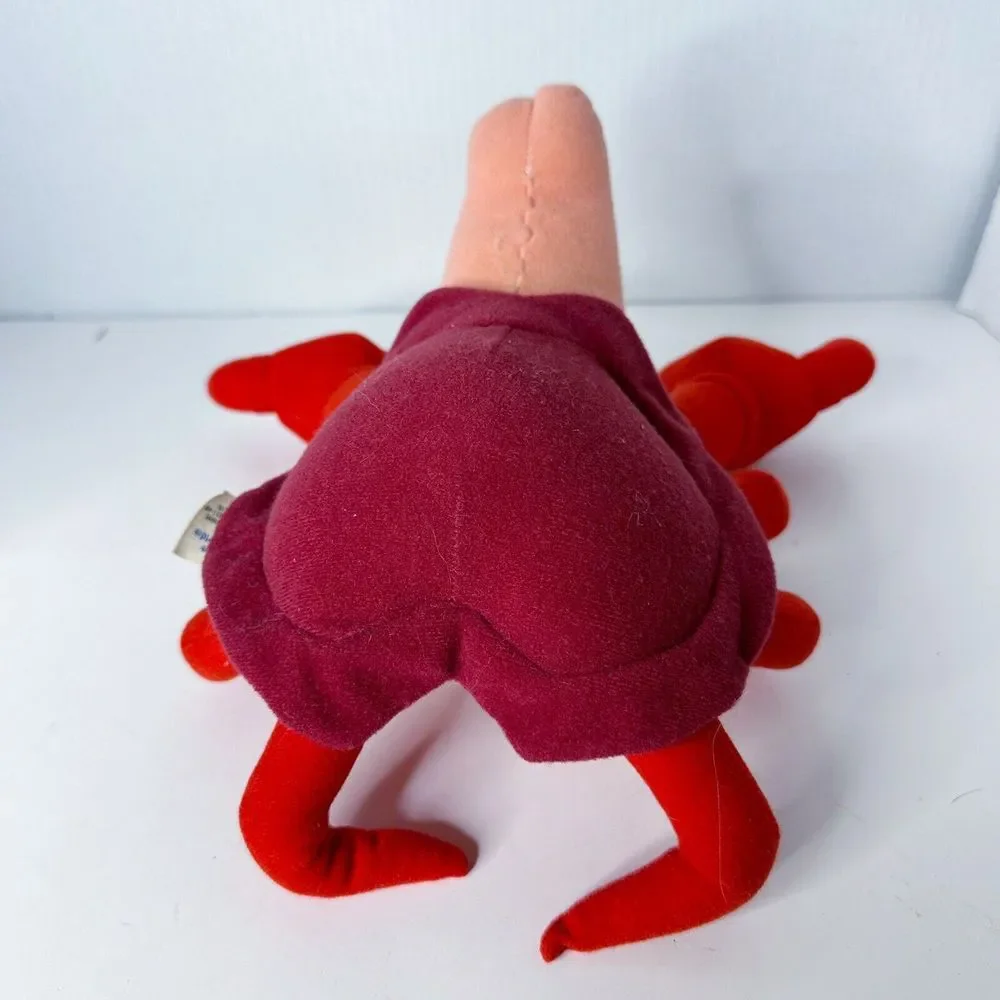 Vintage The Little Mermaid Disneyland Walt Disney World Plush Sebastian Crab Toy